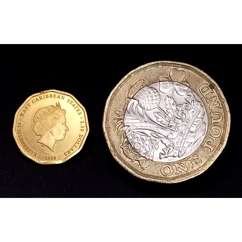 1029 - A 2019, QUEEN ELIZABETH II, 80TH ANNIVERSARY OF THE MOON LANDING, PROOF CONDITION, QUARTER SOVEREIGN... 