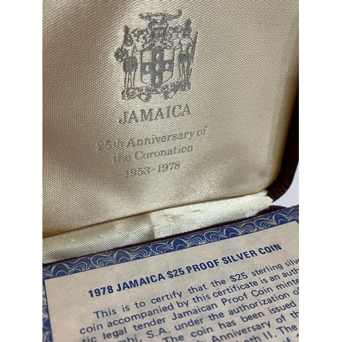 553 - 1978 JAMAICAN ‘TWENTY - FIVE DOLLARS’ SILVER COIN ($25) Coronation Anniversary  Limited Edition,Enor... 