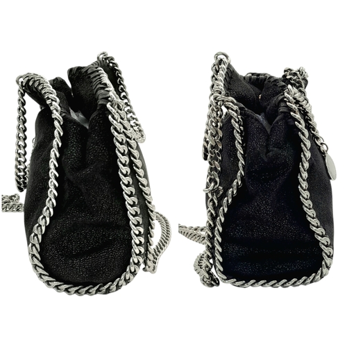 523 - A Stella McCartney Black Falabella Mini Tote Bag. Black textile exterior with silver-tone hardware, ... 
