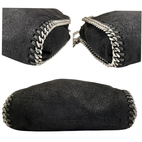 523 - A Stella McCartney Black Falabella Mini Tote Bag. Black textile exterior with silver-tone hardware, ... 