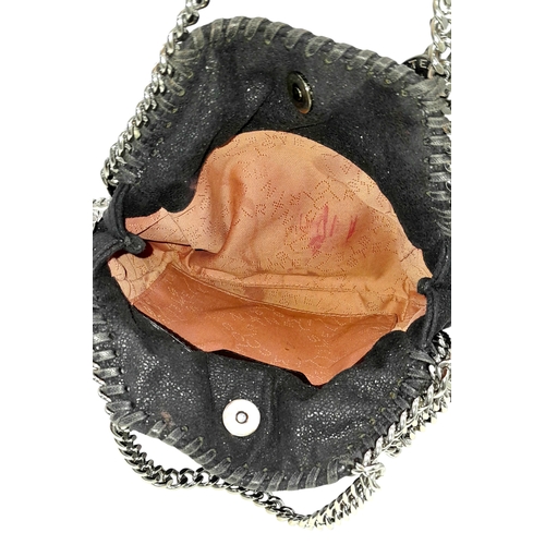 523 - A Stella McCartney Black Falabella Mini Tote Bag. Black textile exterior with silver-tone hardware, ... 