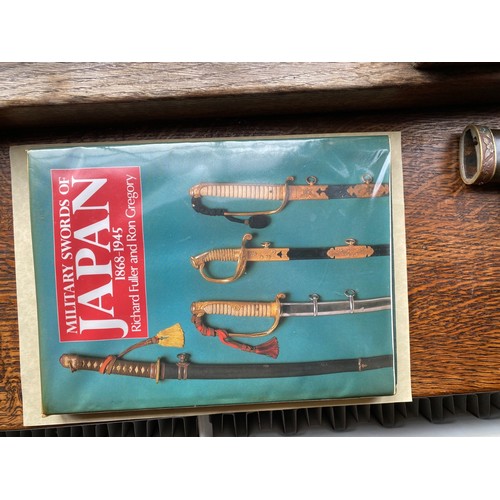 875 - A Late Shin-Shinto Japanese Sword and leather scabbard cover. A late Shin-shinto katana signed Kashu... 