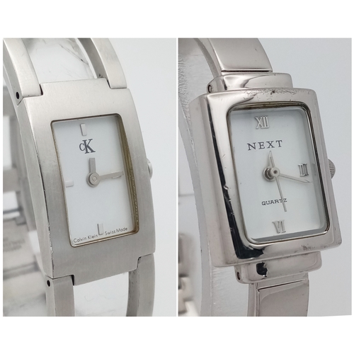 1049 - Two Smart Ladies Quartz Watches: 1) Calvin Klein Stainless Steel Watch, 2) Next Stainless Steel Brac... 