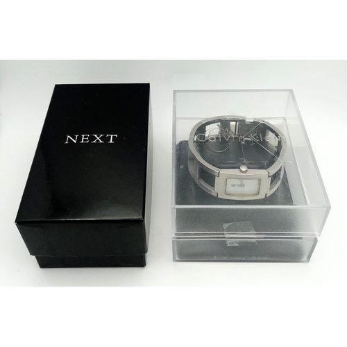 1049 - Two Smart Ladies Quartz Watches: 1) Calvin Klein Stainless Steel Watch, 2) Next Stainless Steel Brac... 