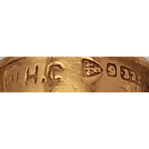 1060 - A 9K YELLOW GOLD, WATERING CAN CHARM / PENDANT. 0.7G. SC 4017