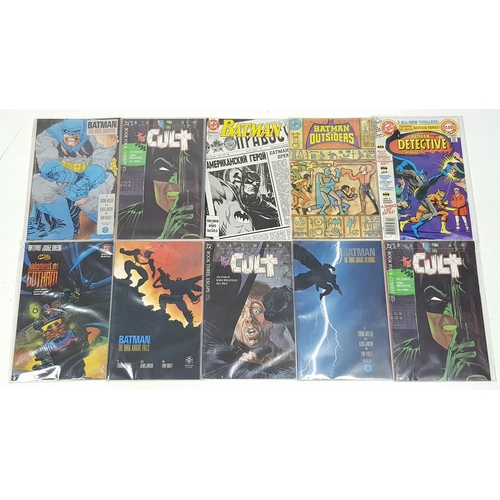 Ten DC Mixed Batman Comics - Most Being in Very Fine to Very Fine Plus Grade. All individually wrapped in plastic. Please refer to photos for finer details.
