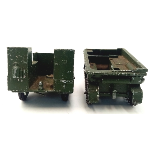 155 - Three Pre war Dinky toys military vehicles. Please see photos.