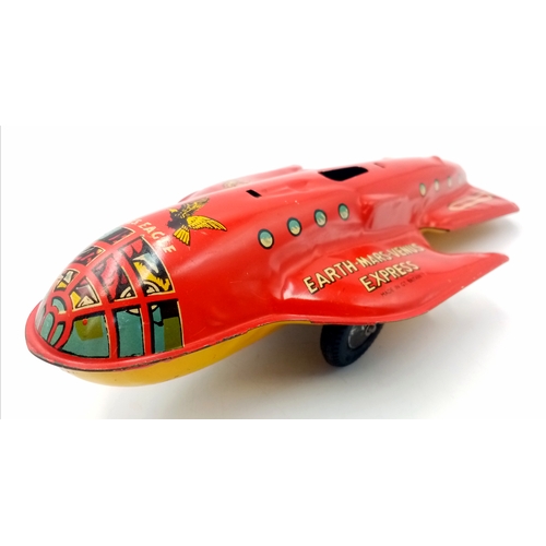A vintage, 1950's, friction,tin plate, Dan Dare, Eagle-Mars-Venus-Express. Good condition. Please see photos.