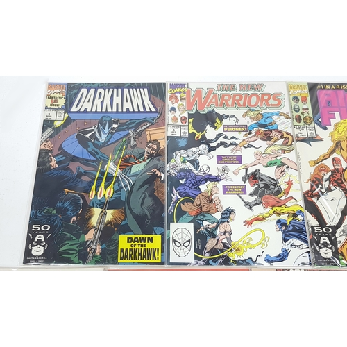 65 - Ten Marvel Mixed Comics - Includes Darkhawk 1st Issue. Most Being in Very Fine to Very Fine Plus Gra... 