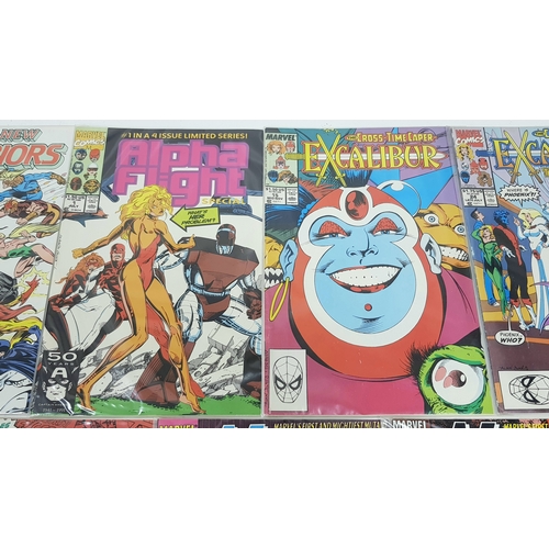 65 - Ten Marvel Mixed Comics - Includes Darkhawk 1st Issue. Most Being in Very Fine to Very Fine Plus Gra... 