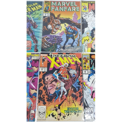 83 - Ten Marvel Mixed Comics - Most Being in Very Fine to Very Fine Plus Grade. All individually wrapped ... 