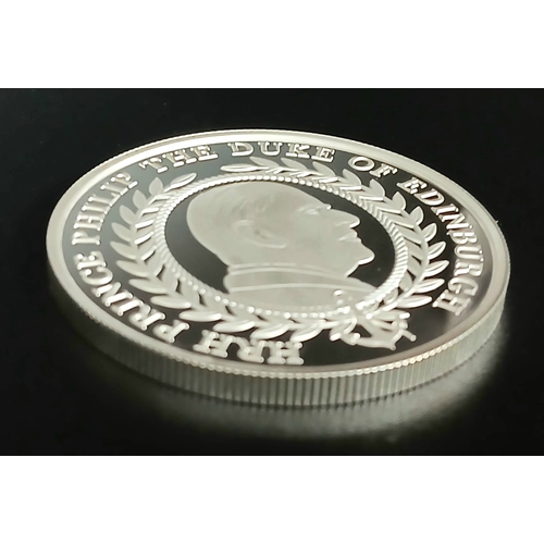 1051 - A Jubilee Mint Prince Philip Sterling Silver Proof Coin. 28.28g. Comes with case and COA. Limited ed... 