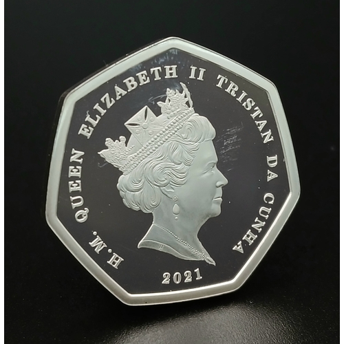 1065 - A Harrington and Byrne Commemorative Fine Silver (.999 purity) Proof 50p Coin. 15.56g. Comes with ca... 