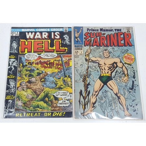 41 - Six Vintage Marvel Comics Including 3 x Fantastic Four. Please refer to photos for finer points and ... 