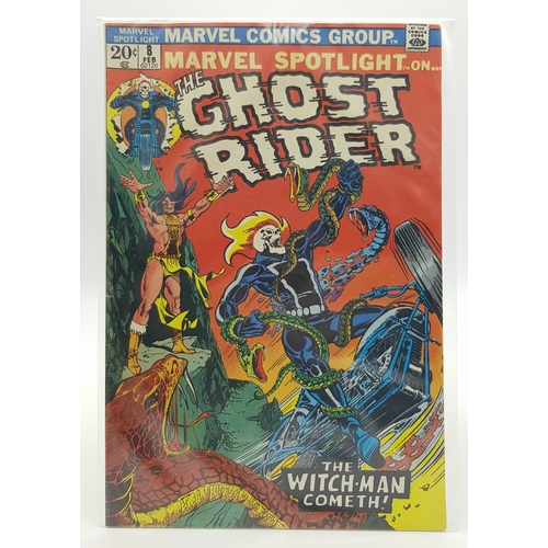 42 - Two Vintage Marvel Spotlight on Ghost Rider Comics. Please refer to photos for finer details and con... 