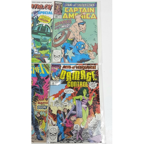 24 - Ten Marvel Mixed Comics - Most Being in Very Fine to Very Fine Plus Grade. All individually wrapped ... 