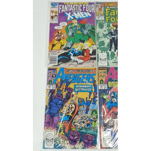 28 - Ten Marvel (Four Fantastic Four + Six Avengers) Comics - Most Being in Very Fine to Very Fine Plus G... 