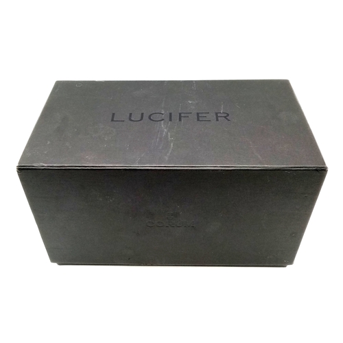58 - A Corum Bubble 'Lucifer' Limited Edition Gents Watch. Only 666 made! Black patent leather strap with... 