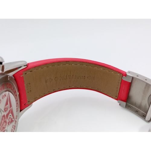 58 - A Corum Bubble 'Lucifer' Limited Edition Gents Watch. Only 666 made! Black patent leather strap with... 