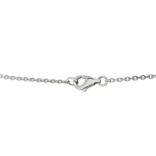 119 - An 18K White Gold 1.25ct Diamond Geometric Drop Necklace. A modern drop necklace in 18K white gold. ... 