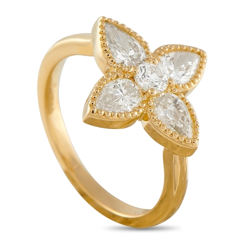 121 - An 18K Yellow Gold 1.40ct Diamond Ring. Diamonds with a total weight of 1.40 carats. Set in 18K Yell... 