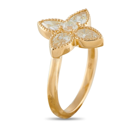 121 - An 18K Yellow Gold 1.40ct Diamond Ring. Diamonds with a total weight of 1.40 carats. Set in 18K Yell... 