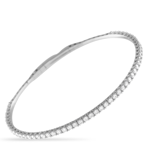 141 - A 14K White Gold 1.55ct Lab-Grown Diamond Bracelet. 14K White Gold setting beautifully showcases thi... 