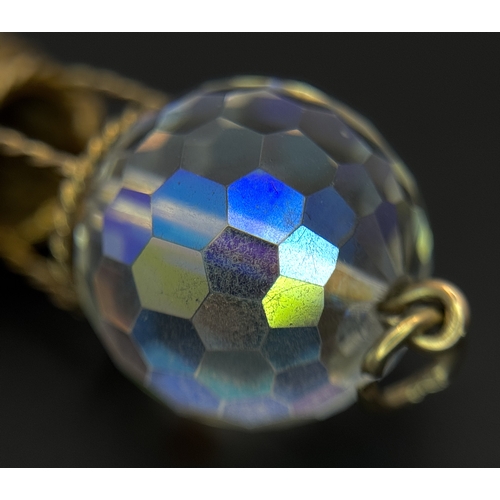 111 - A 9K YELLOW GOLD, CRYSTAL SET, HOT AIR BALLOON CHARM / PENDANT. 10.8G. S/A 1561 - 2.