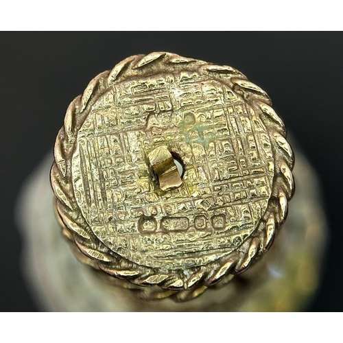 111 - A 9K YELLOW GOLD, CRYSTAL SET, HOT AIR BALLOON CHARM / PENDANT. 10.8G. S/A 1561 - 2.
