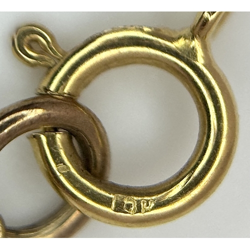 112 - Classic  9 CARAT GOLD NECKLACE with the Name ‘CLAIRE’  to centre. Full UK hallmark. 1.7 Grams. 38 cm... 