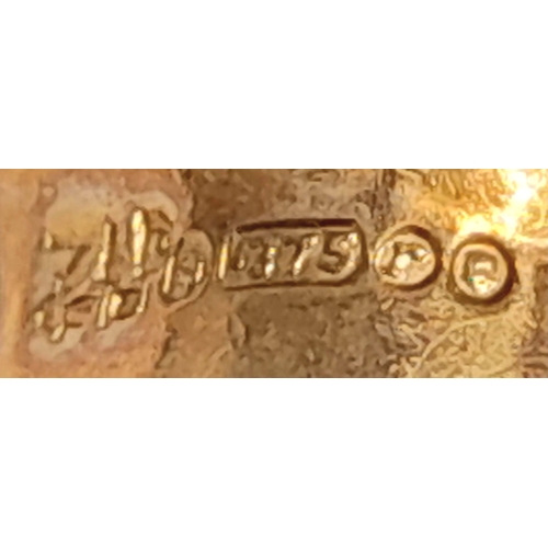 118 - A 9K YELLOW GOLD, STONE SET, LANTERN SHAPED, FOB CHARM / PENDANT. 5.4G. S/A 1561 - 1.