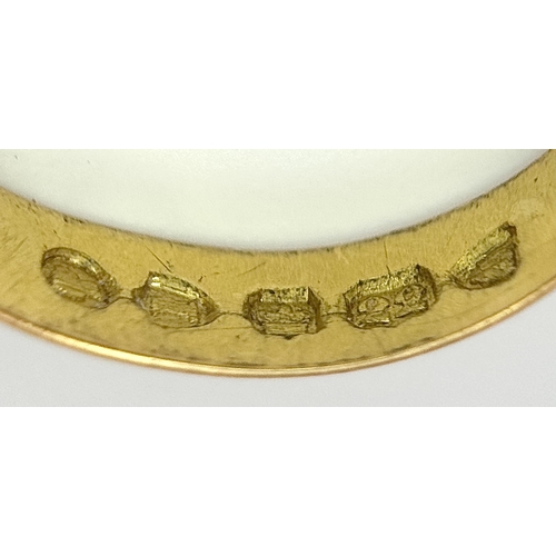 120 - A 22K Yellow Gold Band Ring. 5mm width. Size L. 2.2g.