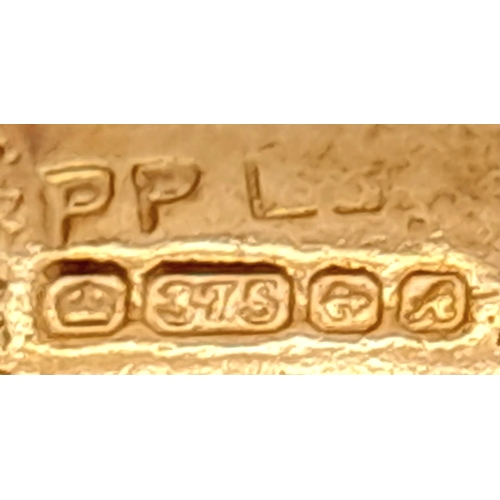 125 - A 9K YELLOW GOLD, POSTBOX CHARM/PENDANT. 4.5G. S/A 1561 - 3.