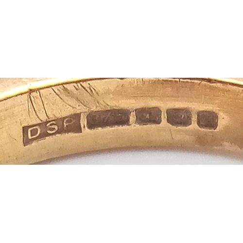 140 - Fully Hallmarked 9 CARAT GOLD RING set with Sparkling Clear Gemstones. Beautifully mounted. 3.0 Gram... 