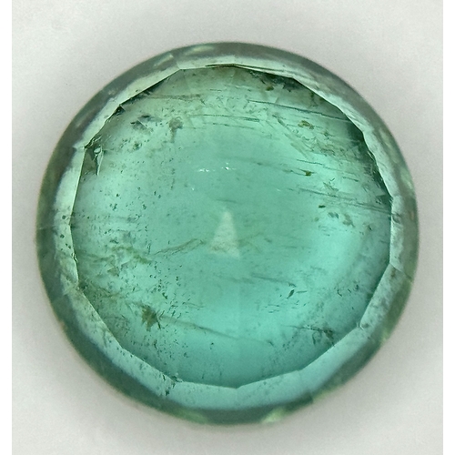 15 - A 4.16ct Round Brilliant Cut Zambian Natural Emerald Gemstone. GFCO Switzerland certified. A rare in... 