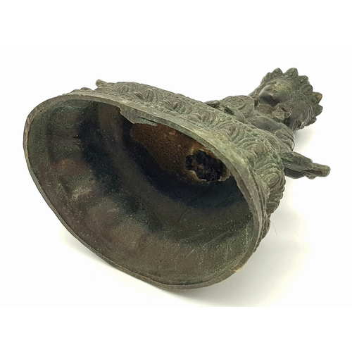 45 - A Seated Bronze Buddha: A finely cast bronze figure of the Buddha in dhyanasana (meditative posture)... 