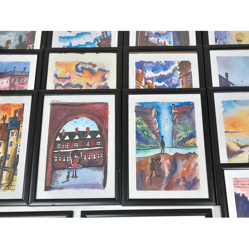69 - A Large and Vast Collection of Framed James Ndox Paintings.
115 in total. Winning bidder is advised ... 