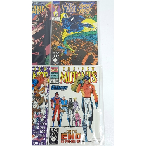 46 - Ten Marvel Mixed Comics - Most Being in Very Fine to Very Fine Plus Grade. All individually wrapped ... 