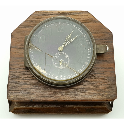 WW2 German Field Radio Operators Clock (not working) in original wooden ...