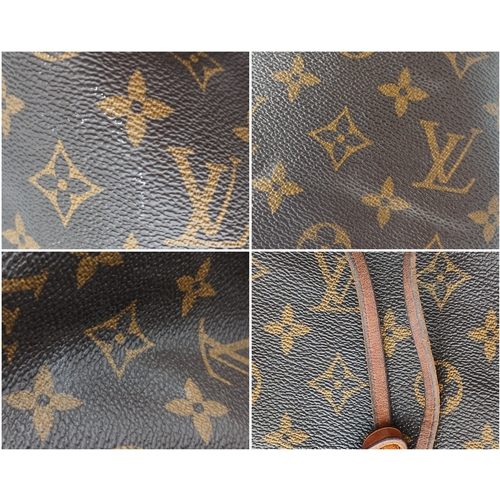 180 - A Louis Vuitton Brown Monogram Noé Shoulder Bag. Brown monogram coated canvas exterior with gold-ton... 