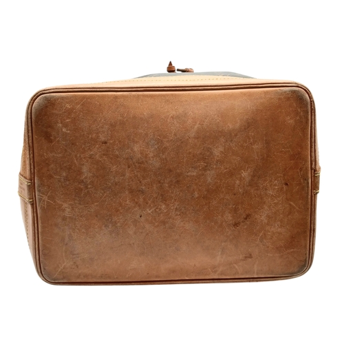180 - A Louis Vuitton Brown Monogram Noé Shoulder Bag. Brown monogram coated canvas exterior with gold-ton... 