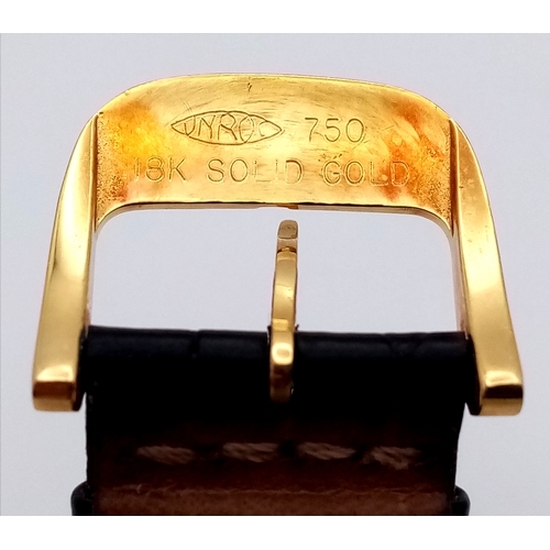 373 - AN 18K YELLOW GOLD JAEGER-LE-COULTRE, REVERSO GENTS MECHANICAL WATCH. MODEL 270.1.62. BLACK LEATHER ... 