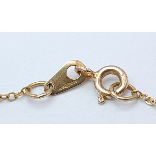 504 - Elegant Fully Hallmarked 9 CARAT GOLD NECKLACE with GARNET DETAIL in Victorian  DROP STYLE. 2.24 Gra... 