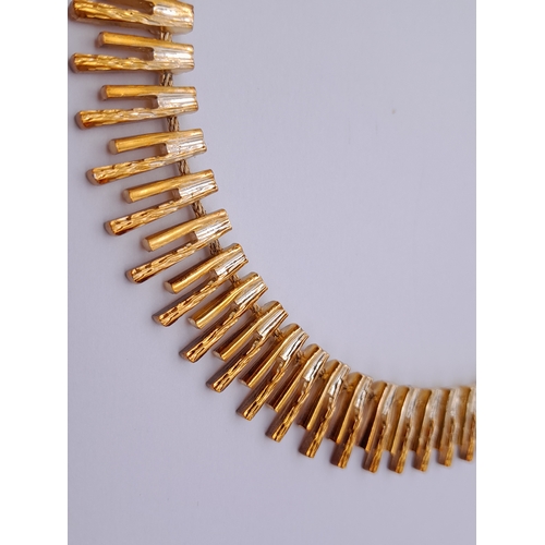 525 - Magnificent GOLD TONE ‘CLEOPATRA’  NECKLACE. Complete with Original Case. Approx 45 cm.