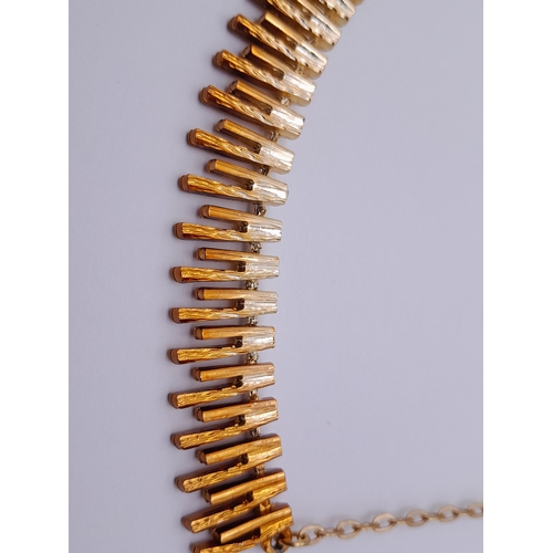 525 - Magnificent GOLD TONE ‘CLEOPATRA’  NECKLACE. Complete with Original Case. Approx 45 cm.
