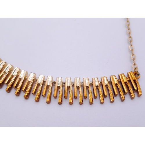 525 - Magnificent GOLD TONE ‘CLEOPATRA’  NECKLACE. Complete with Original Case. Approx 45 cm.