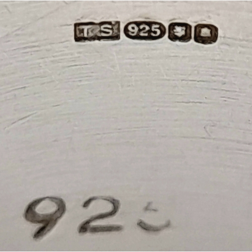1035 - A Heavyweight Hallmarked Sterling Silver Wide Band Ring Size T. Measures 1.3cm wide and weighs 16.7 ... 