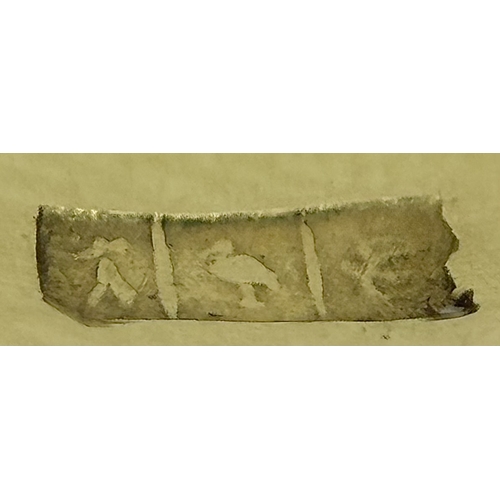 1117 - An 18K Yellow Gold Sapphire Channel Set Ring. 10 square cut sapphires. Size N. 5.4g. NL-2440.