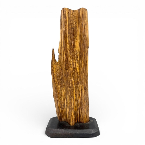 1012 - A magnificent Natural agarwood hand-carved relief depicting a seated Buddhist figure beneath swirlin... 