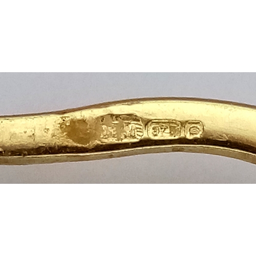 1116 - A PAIR OF 9K GOLD RECTANGULAR HOOP EARRINGS .      2.7gms